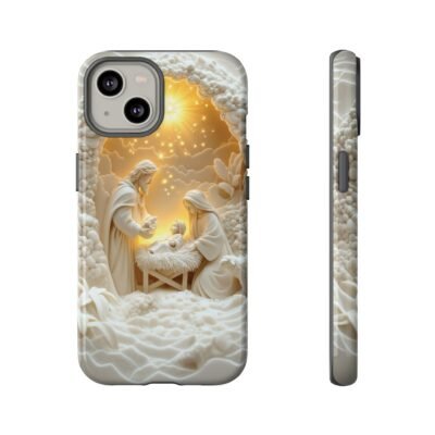 Nativity Phone Case Christian Phone Case 3D Effect Christmas Phone Casing iPhone Samsung Galaxy Google Pixel Faith Jesus Mary Joseph Case