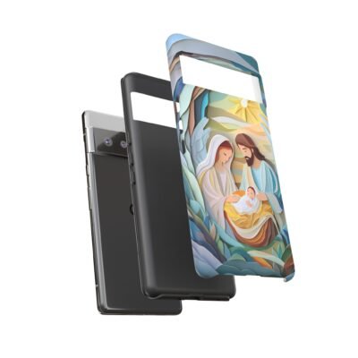 Nativity Phone Case Christian Phone Case Paper Cut 3D Effect Christmas Phone Casing iPhone Samsung Galaxy Google Pixel Faith Phone Cover