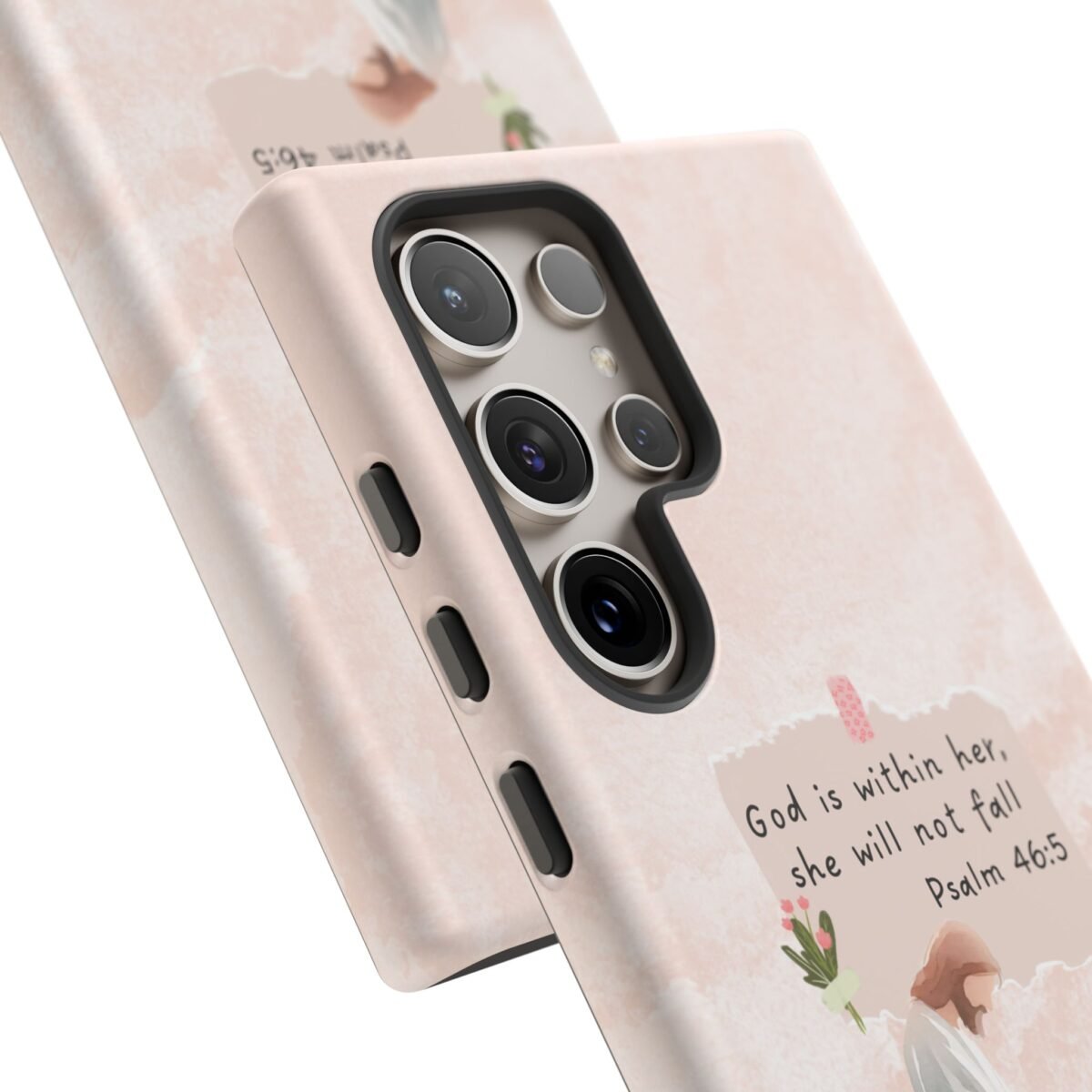 Christian Bible Verse Phone Case God is Within Her Psalm 46 5 Phone Case iPhone 16 15 14 13 12 Pro Max Samsung S24 S23 S22 S21 Plus Ultra