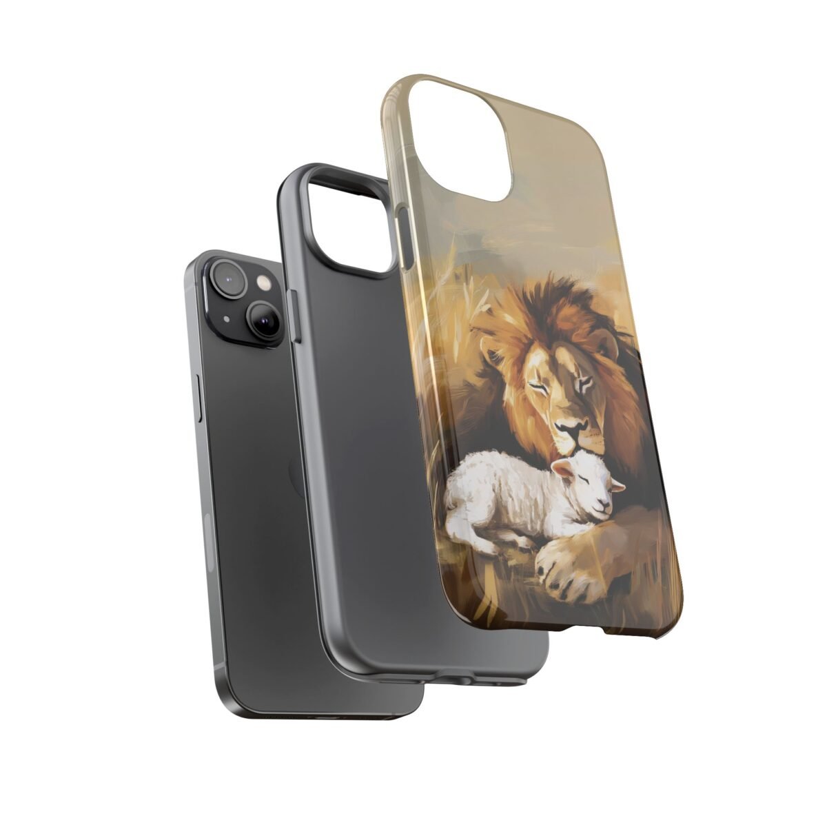 Lion and the Lamb Christian Phone Case iPhone Samsung Galaxy Google Pixel Faith in Jesus God Phone Cover Christian Inspired Gift Phone Case
