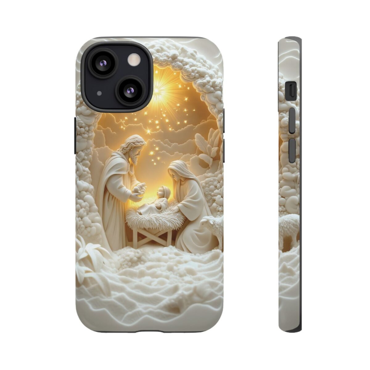 Nativity Phone Case Christian Phone Case 3D Effect Christmas Phone Casing iPhone Samsung Galaxy Google Pixel Faith Jesus Mary Joseph Case