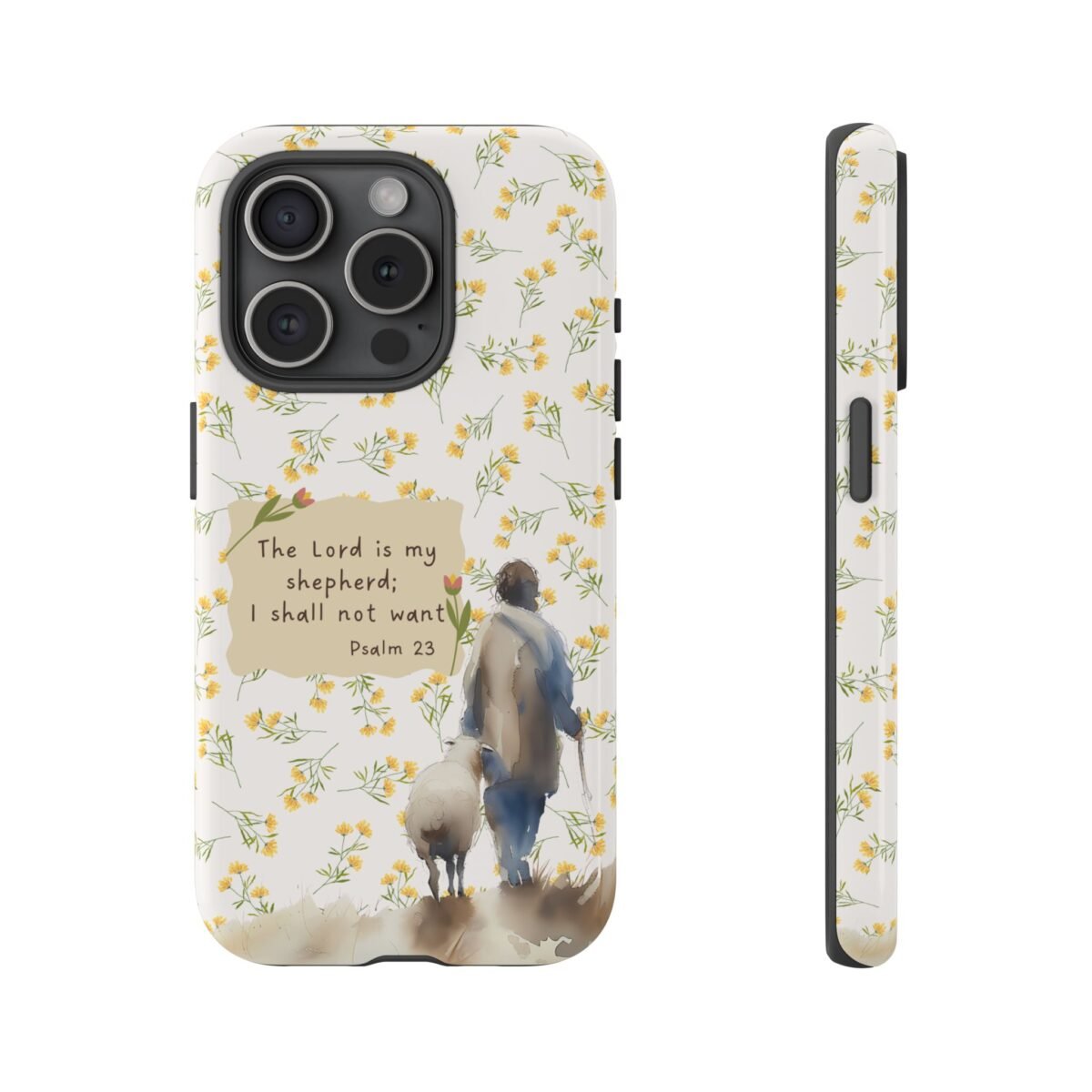 Christian Verse Phone Case The Lord is my Shepherd Psalm 23 Phone Case iPhone 16 15 14 13 12 Pro Max Samsung S24 S23 S22 S21 Plus Ultra