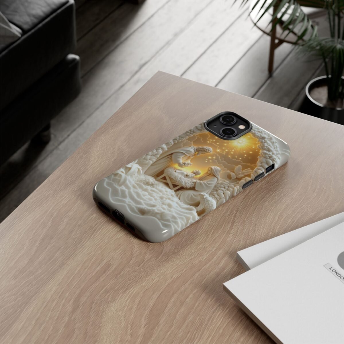 Nativity Phone Case Christian Phone Case 3D Effect Christmas Phone Casing iPhone Samsung Galaxy Google Pixel Faith Jesus Mary Joseph Case