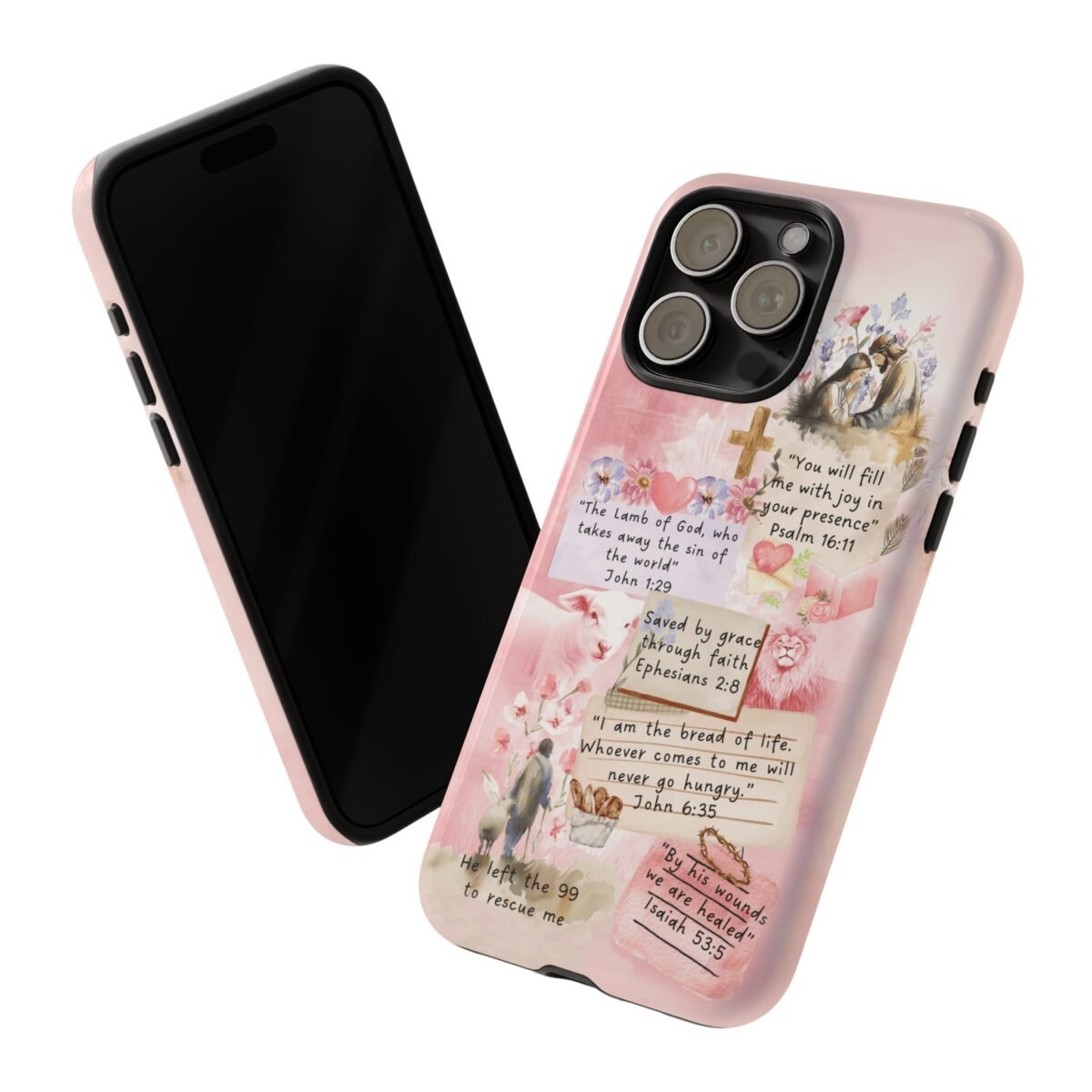 Christian Bible Verse Phone Case Christian Collage Phone Case Faith Phone Casing iPhone Samsung Galaxy Google Pixel iPhone 16 Phone Cover