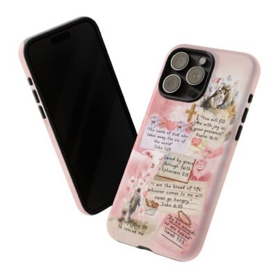 Christian Bible Verse Phone Case Christian Collage Phone Case Faith Phone Casing iPhone Samsung Galaxy Google Pixel iPhone 16 Phone Cover