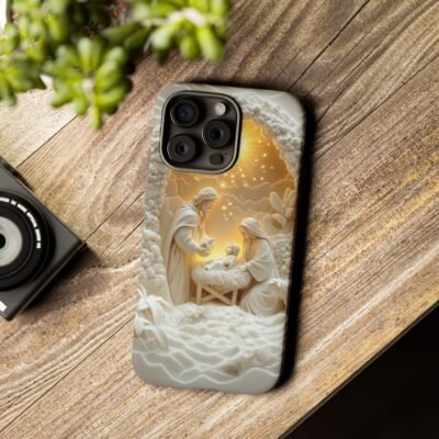 Nativity Phone Case Christian Phone Case 3D Effect Christmas Phone Casing iPhone Samsung Galaxy Google Pixel Faith Jesus Mary Joseph Case