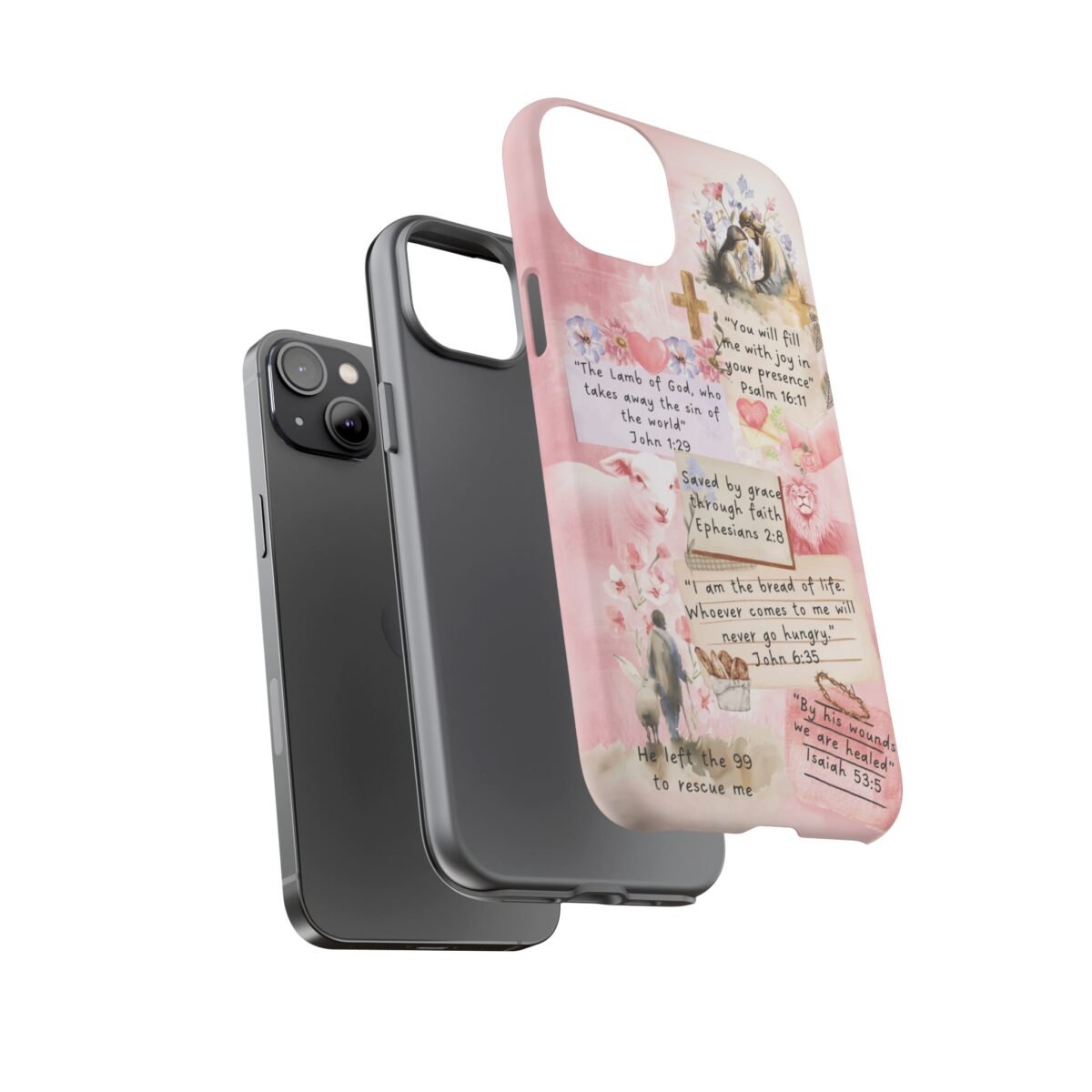 Christian Bible Verse Phone Case Christian Collage Phone Case Faith Phone Casing iPhone Samsung Galaxy Google Pixel iPhone 16 Phone Cover