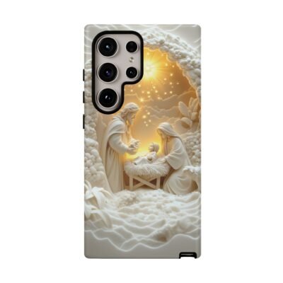 Nativity Phone Case Christian Phone Case 3D Effect Christmas Phone Casing iPhone Samsung Galaxy Google Pixel Faith Jesus Mary Joseph Case