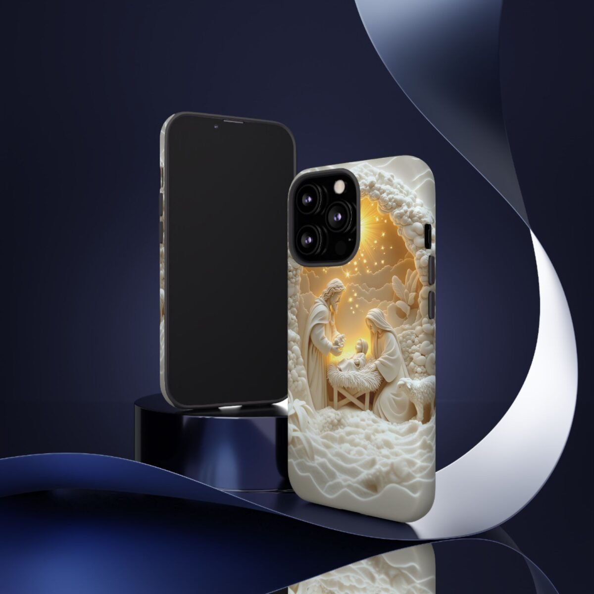 Nativity Phone Case Christian Phone Case 3D Effect Christmas Phone Casing iPhone Samsung Galaxy Google Pixel Faith Jesus Mary Joseph Case