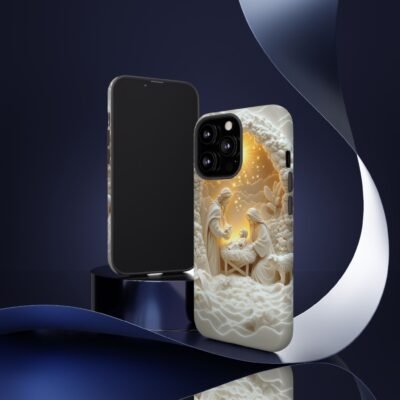Nativity Phone Case Christian Phone Case 3D Effect Christmas Phone Casing iPhone Samsung Galaxy Google Pixel Faith Jesus Mary Joseph Case