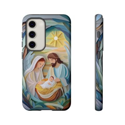 Nativity Phone Case Christian Phone Case Paper Cut 3D Effect Christmas Phone Casing iPhone Samsung Galaxy Google Pixel Faith Phone Cover