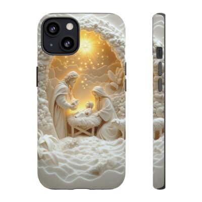 Nativity Phone Case Christian Phone Case 3D Effect Christmas Phone Casing iPhone Samsung Galaxy Google Pixel Faith Jesus Mary Joseph Case
