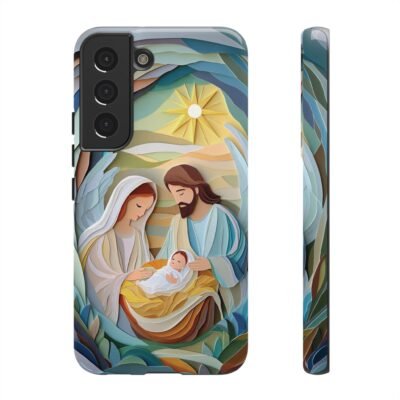 Nativity Phone Case Christian Phone Case Paper Cut 3D Effect Christmas Phone Casing iPhone Samsung Galaxy Google Pixel Faith Phone Cover