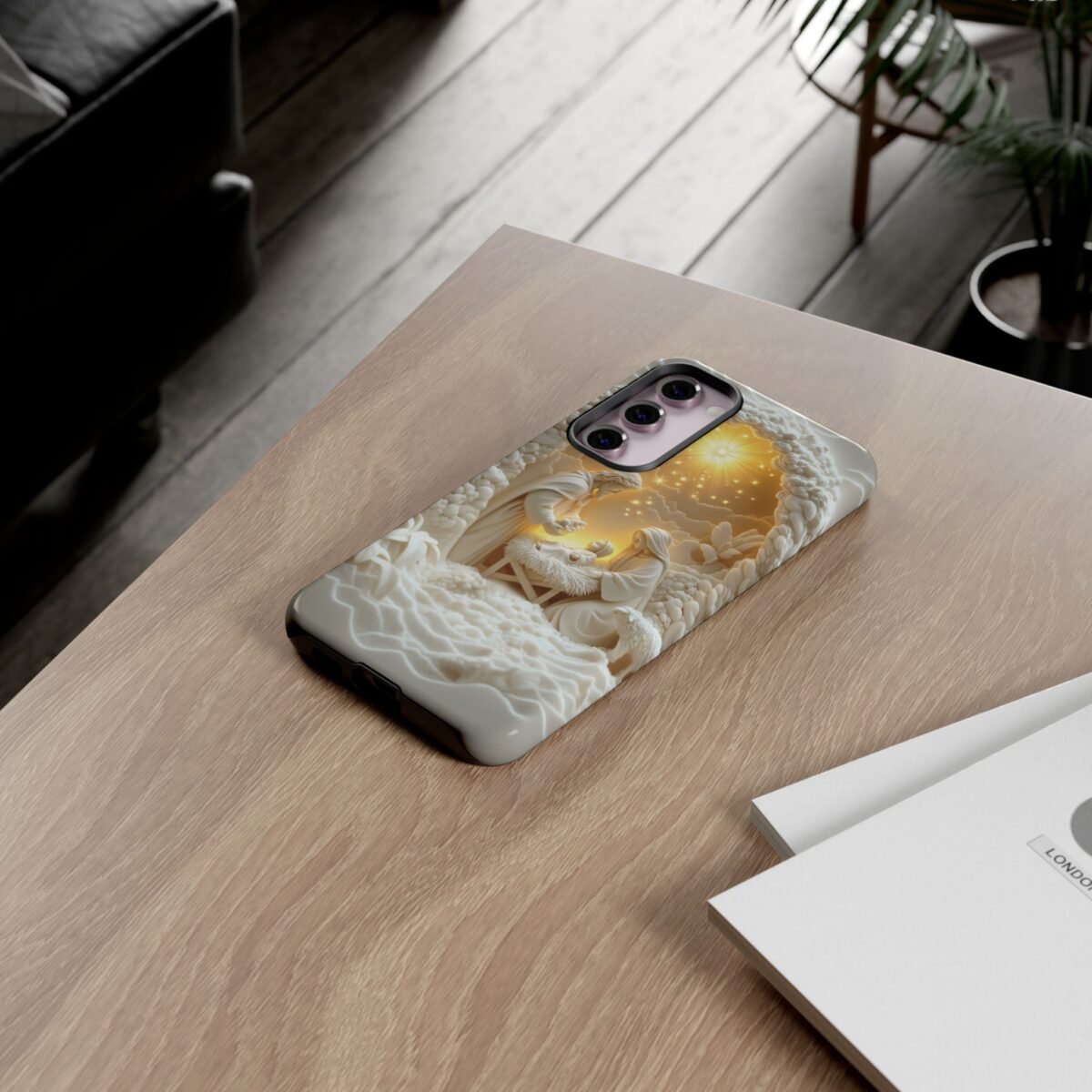 Nativity Phone Case Christian Phone Case 3D Effect Christmas Phone Casing iPhone Samsung Galaxy Google Pixel Faith Jesus Mary Joseph Case