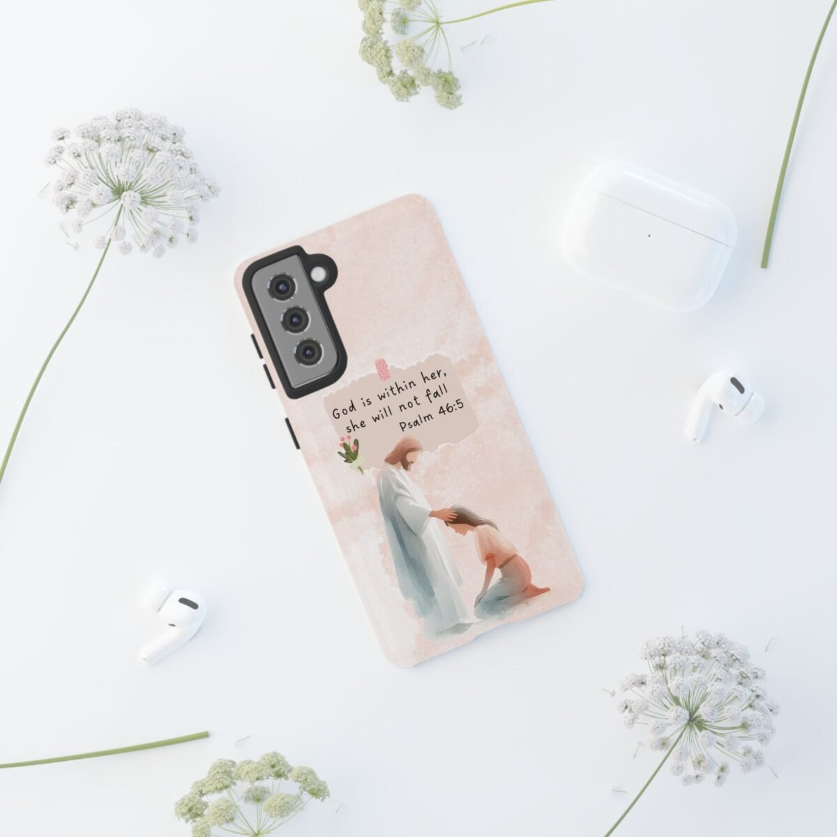 Christian Bible Verse Phone Case God is Within Her Psalm 46 5 Phone Case iPhone 16 15 14 13 12 Pro Max Samsung S24 S23 S22 S21 Plus Ultra