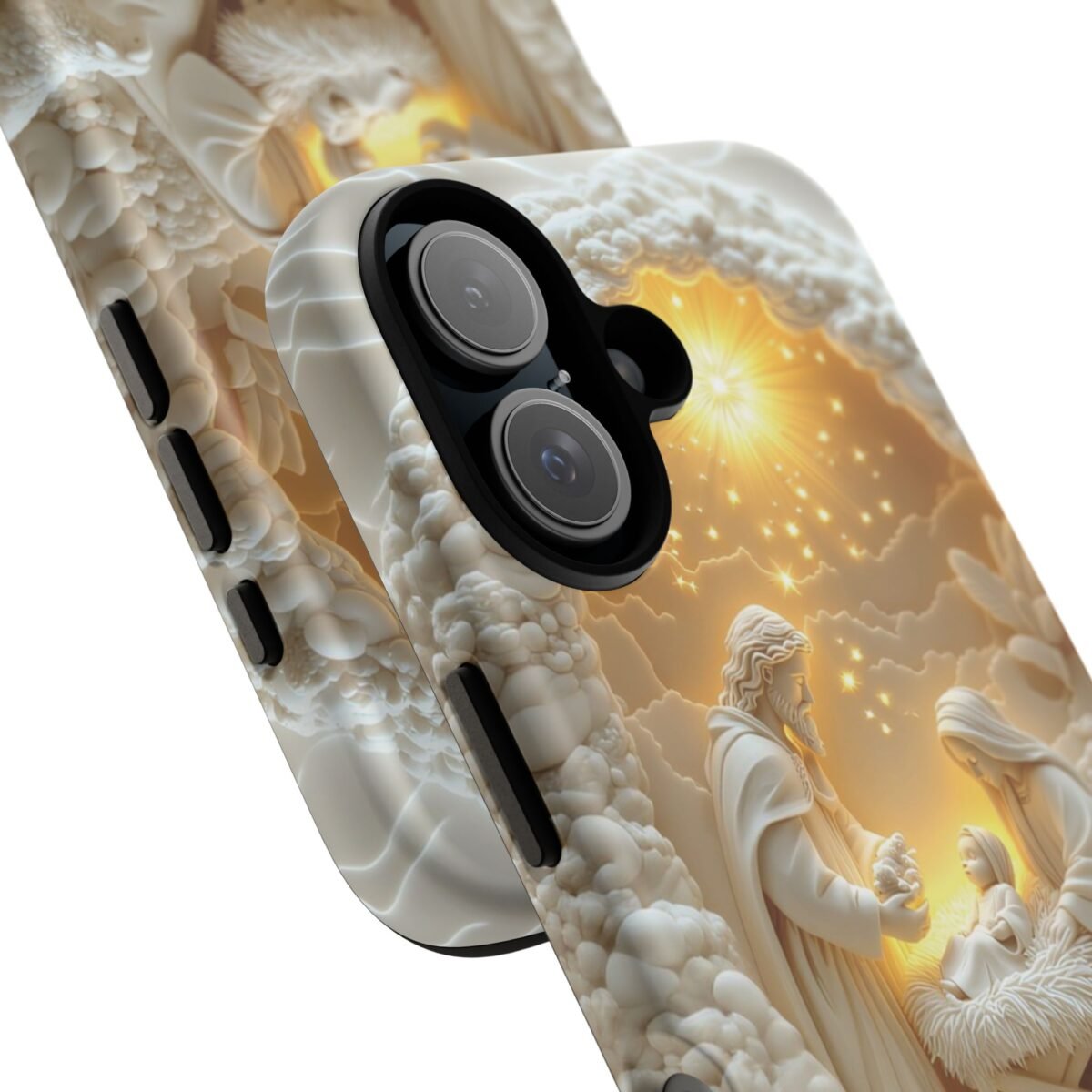 Nativity Phone Case Christian Phone Case 3D Effect Christmas Phone Casing iPhone Samsung Galaxy Google Pixel Faith Jesus Mary Joseph Case
