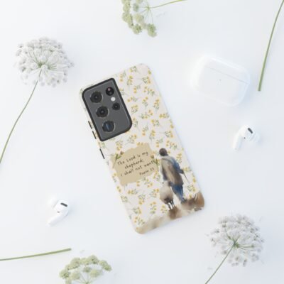 Christian Verse Phone Case The Lord is my Shepherd Psalm 23 Phone Case iPhone 16 15 14 13 12 Pro Max Samsung S24 S23 S22 S21 Plus Ultra