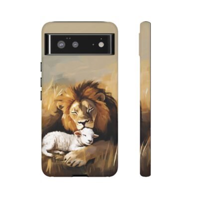 Copy of Lion and the Lamb Christian Phone Case iPhone Samsung Galaxy Google Pixel Faith in Jesus God Phone Cover Christian Inspired Gift Phone Case
