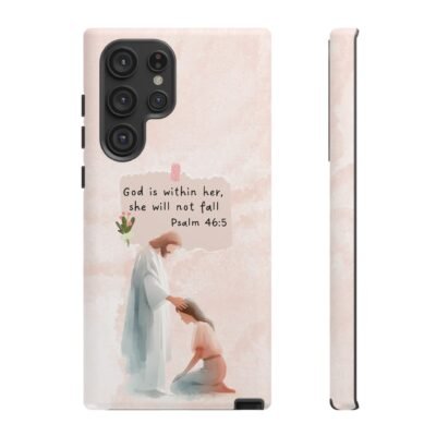 Christian Bible Verse Phone Case God is Within Her Psalm 46 5 Phone Case iPhone 16 15 14 13 12 Pro Max Samsung S24 S23 S22 S21 Plus Ultra