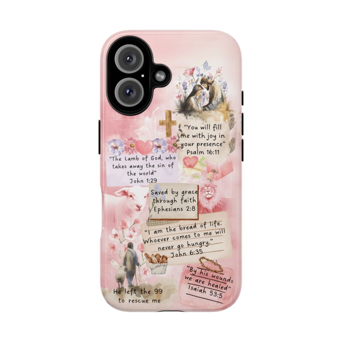 Christian Bible Verse Phone Case Christian Collage Phone Case Faith Phone Casing iPhone Samsung Galaxy Google Pixel iPhone 16 Phone Cover