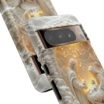 Nativity Phone Case Christian Phone Case 3D Effect Christmas Phone Casing iPhone Samsung Galaxy Google Pixel Faith Jesus Mary Joseph Case