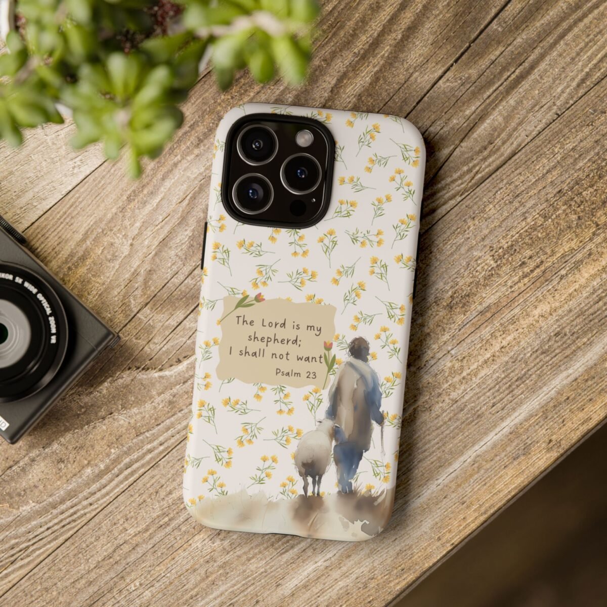 Christian Verse Phone Case The Lord is my Shepherd Psalm 23 Phone Case iPhone 16 15 14 13 12 Pro Max Samsung S24 S23 S22 S21 Plus Ultra