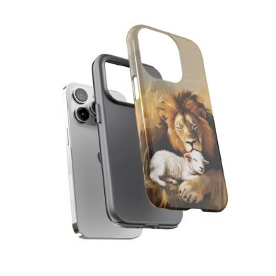 Lion and the Lamb Christian Phone Case iPhone Samsung Galaxy Google Pixel Faith in Jesus God Phone Cover Christian Inspired Gift Phone Case