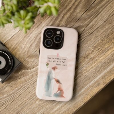 Christian Bible Verse Phone Case God is Within Her Psalm 46 5 Phone Case iPhone 16 15 14 13 12 Pro Max Samsung S24 S23 S22 S21 Plus Ultra