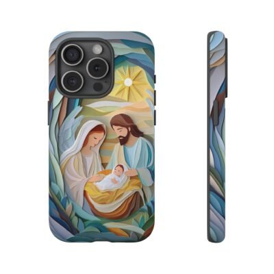 Nativity Phone Case Christian Phone Case Paper Cut 3D Effect Christmas Phone Casing iPhone Samsung Galaxy Google Pixel Faith Phone Cover