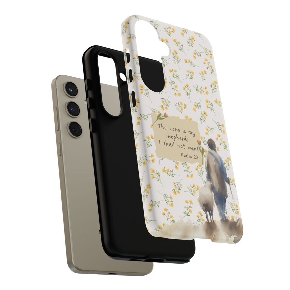Christian Verse Phone Case The Lord is my Shepherd Psalm 23 Phone Case iPhone 16 15 14 13 12 Pro Max Samsung S24 S23 S22 S21 Plus Ultra