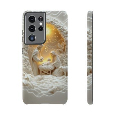 Nativity Phone Case Christian Phone Case 3D Effect Christmas Phone Casing iPhone Samsung Galaxy Google Pixel Faith Jesus Mary Joseph Case