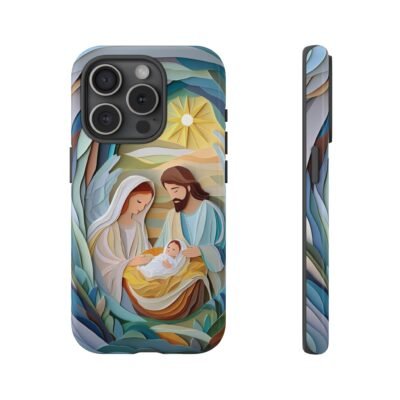 Nativity Phone Case Christian Phone Case Paper Cut 3D Effect Christmas Phone Casing iPhone Samsung Galaxy Google Pixel Faith Phone Cover