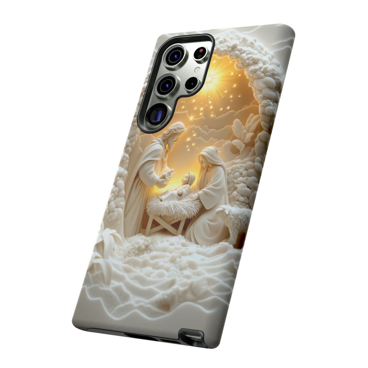Nativity Phone Case Christian Phone Case 3D Effect Christmas Phone Casing iPhone Samsung Galaxy Google Pixel Faith Jesus Mary Joseph Case