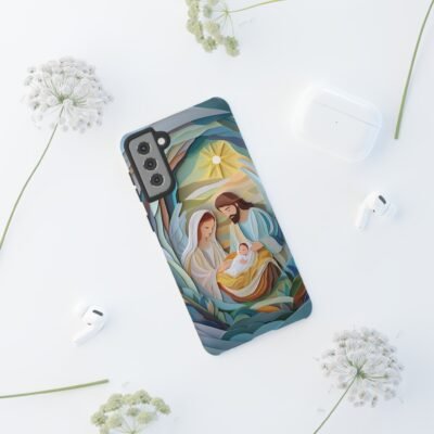 Nativity Phone Case Christian Phone Case Paper Cut 3D Effect Christmas Phone Casing iPhone Samsung Galaxy Google Pixel Faith Phone Cover
