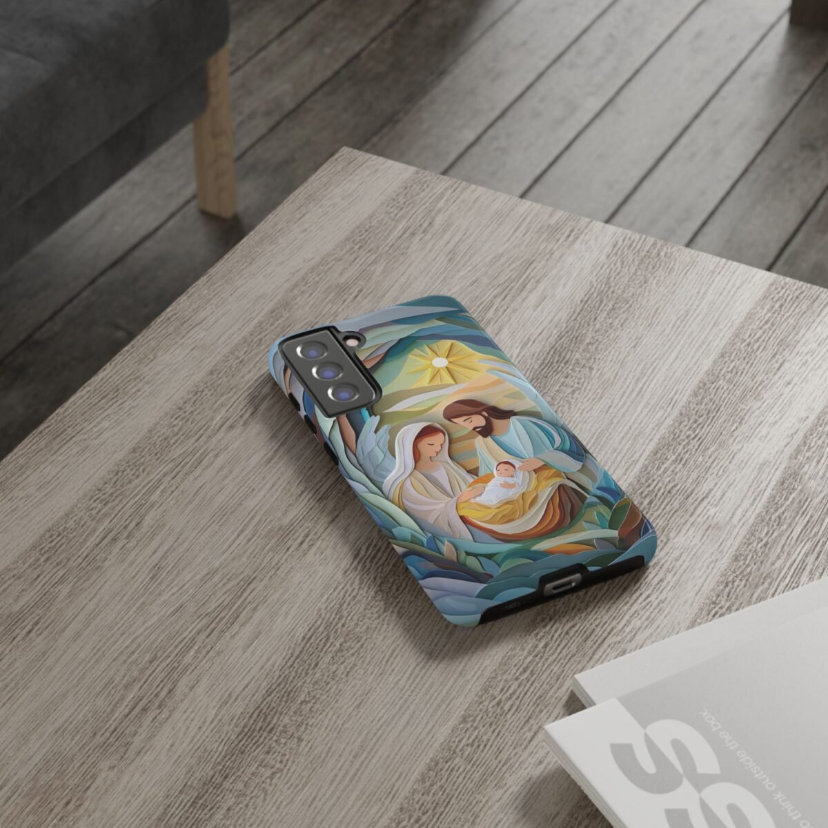 Nativity Phone Case Christian Phone Case Paper Cut 3D Effect Christmas Phone Casing iPhone Samsung Galaxy Google Pixel Faith Phone Cover