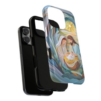 Nativity Phone Case Christian Phone Case Paper Cut 3D Effect Christmas Phone Casing iPhone Samsung Galaxy Google Pixel Faith Phone Cover