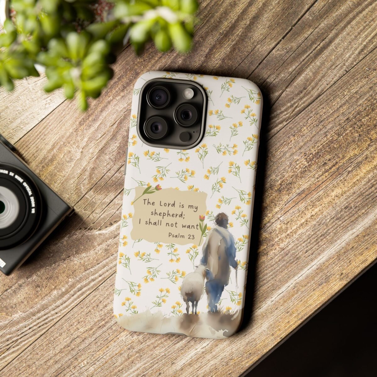 Christian Verse Phone Case The Lord is my Shepherd Psalm 23 Phone Case iPhone 16 15 14 13 12 Pro Max Samsung S24 S23 S22 S21 Plus Ultra