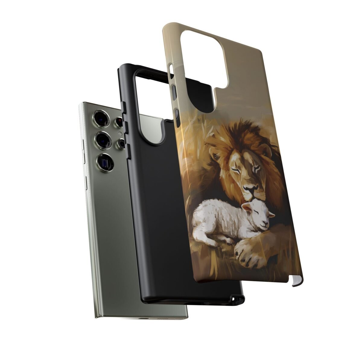 Copy of Lion and the Lamb Christian Phone Case iPhone Samsung Galaxy Google Pixel Faith in Jesus God Phone Cover Christian Inspired Gift Phone Case