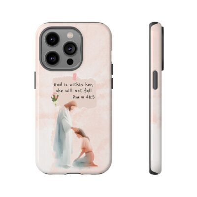Christian Bible Verse Phone Case God is Within Her Psalm 46 5 Phone Case iPhone 16 15 14 13 12 Pro Max Samsung S24 S23 S22 S21 Plus Ultra