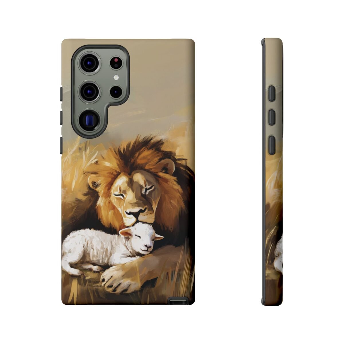 Copy of Lion and the Lamb Christian Phone Case iPhone Samsung Galaxy Google Pixel Faith in Jesus God Phone Cover Christian Inspired Gift Phone Case