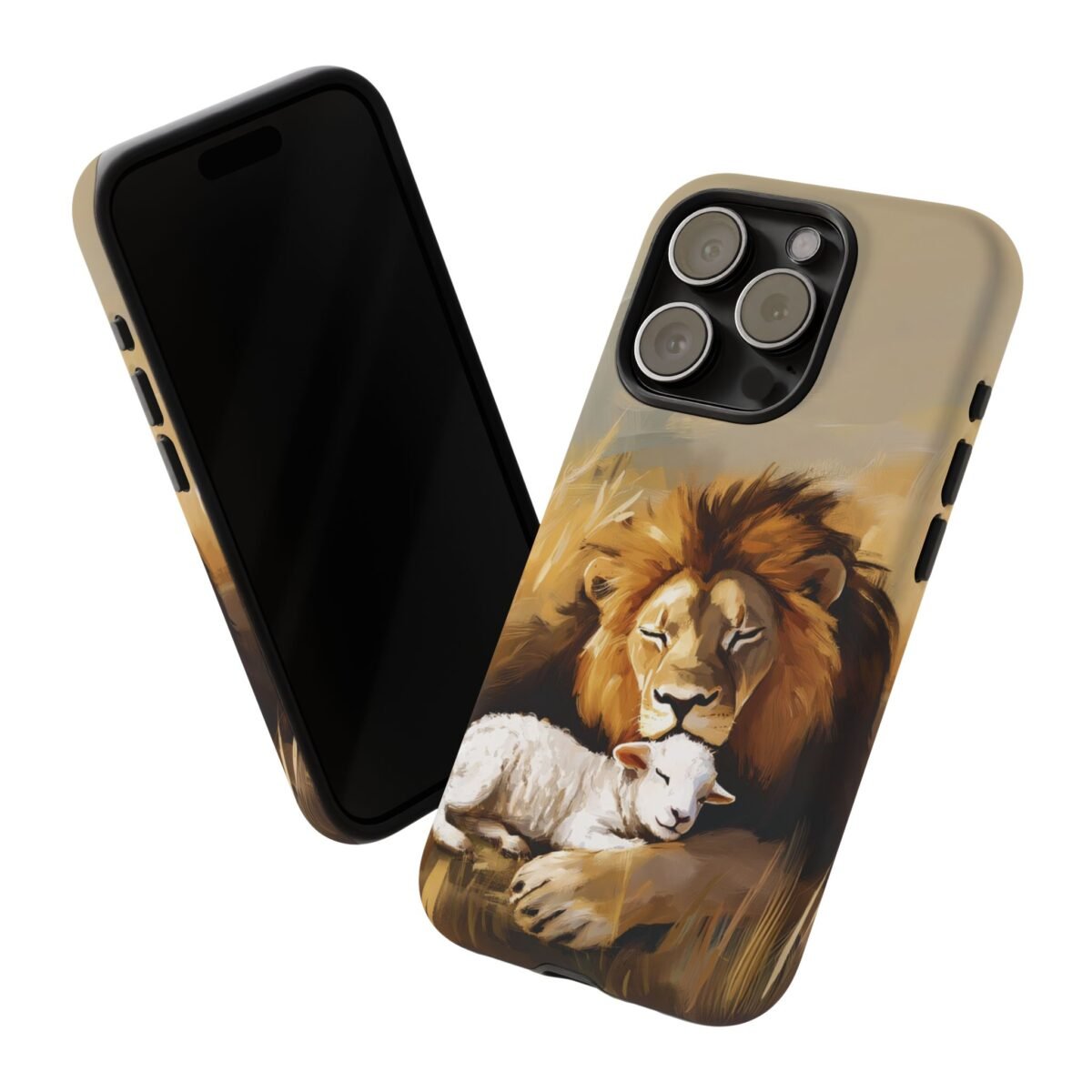 Copy of Lion and the Lamb Christian Phone Case iPhone Samsung Galaxy Google Pixel Faith in Jesus God Phone Cover Christian Inspired Gift Phone Case