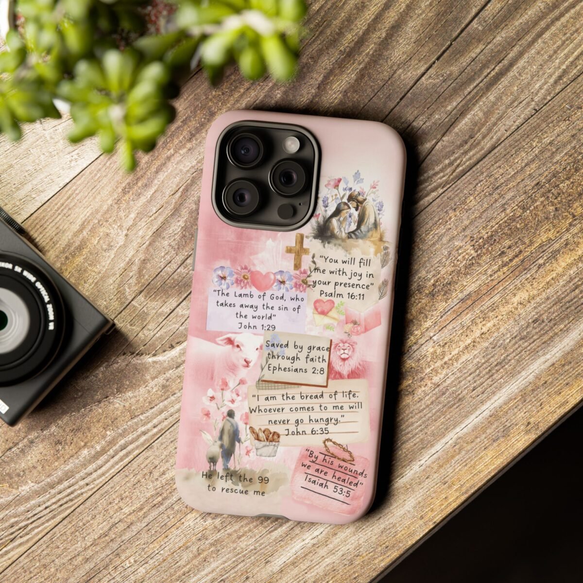 Christian Bible Verse Phone Case Christian Collage Phone Case Faith Phone Casing iPhone Samsung Galaxy Google Pixel iPhone 16 Phone Cover