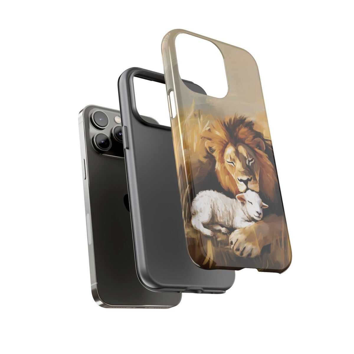 Copy of Lion and the Lamb Christian Phone Case iPhone Samsung Galaxy Google Pixel Faith in Jesus God Phone Cover Christian Inspired Gift Phone Case