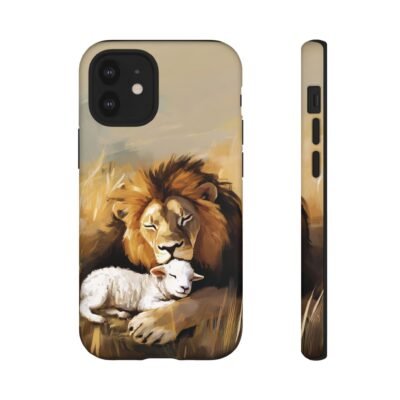 Copy of Lion and the Lamb Christian Phone Case iPhone Samsung Galaxy Google Pixel Faith in Jesus God Phone Cover Christian Inspired Gift Phone Case