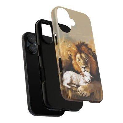 Copy of Lion and the Lamb Christian Phone Case iPhone Samsung Galaxy Google Pixel Faith in Jesus God Phone Cover Christian Inspired Gift Phone Case