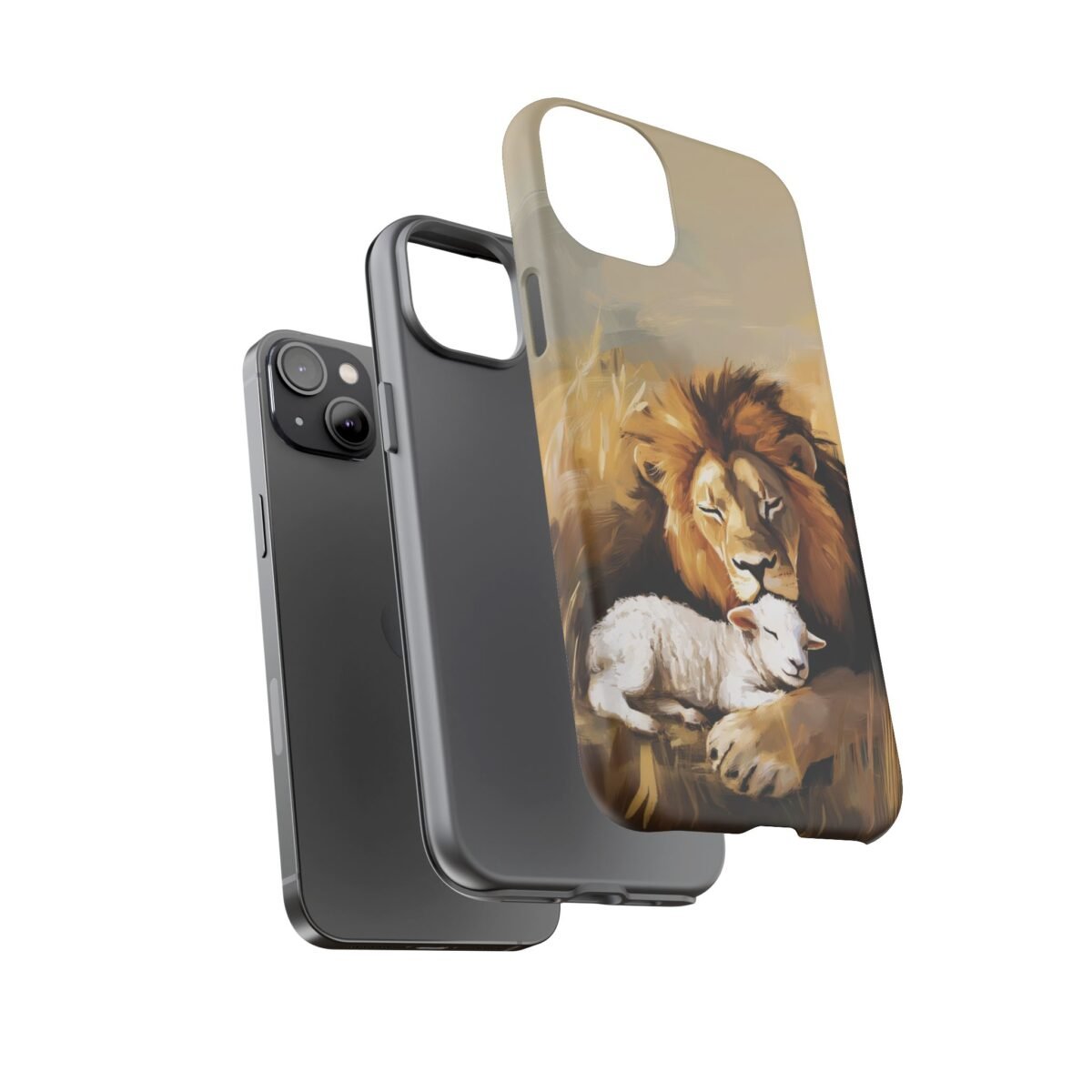 Copy of Lion and the Lamb Christian Phone Case iPhone Samsung Galaxy Google Pixel Faith in Jesus God Phone Cover Christian Inspired Gift Phone Case