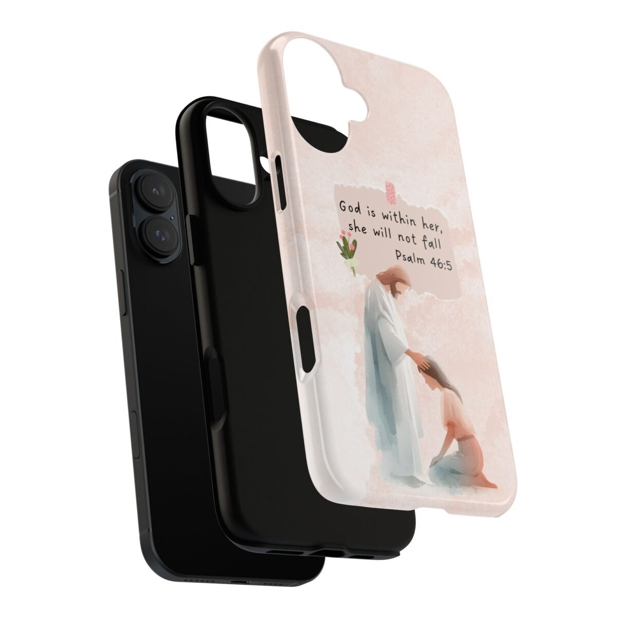 Christian Bible Verse Phone Case God is Within Her Psalm 46 5 Phone Case iPhone 16 15 14 13 12 Pro Max Samsung S24 S23 S22 S21 Plus Ultra