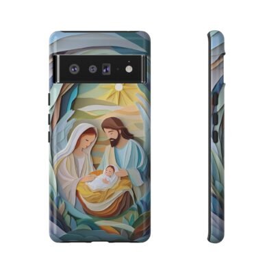 Nativity Phone Case Christian Phone Case Paper Cut 3D Effect Christmas Phone Casing iPhone Samsung Galaxy Google Pixel Faith Phone Cover