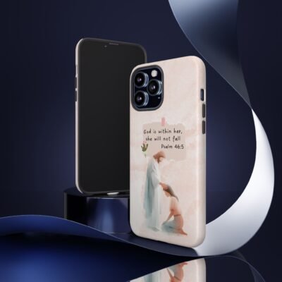 Christian Bible Verse Phone Case God is Within Her Psalm 46 5 Phone Case iPhone 16 15 14 13 12 Pro Max Samsung S24 S23 S22 S21 Plus Ultra