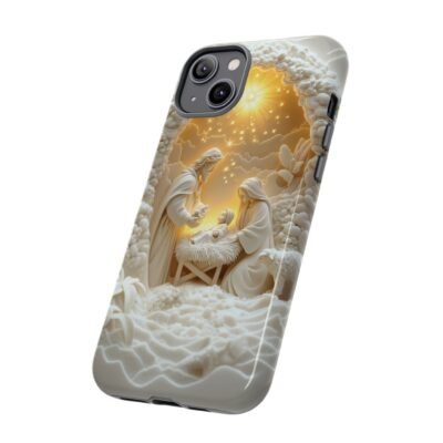 Nativity Phone Case Christian Phone Case 3D Effect Christmas Phone Casing iPhone Samsung Galaxy Google Pixel Faith Jesus Mary Joseph Case